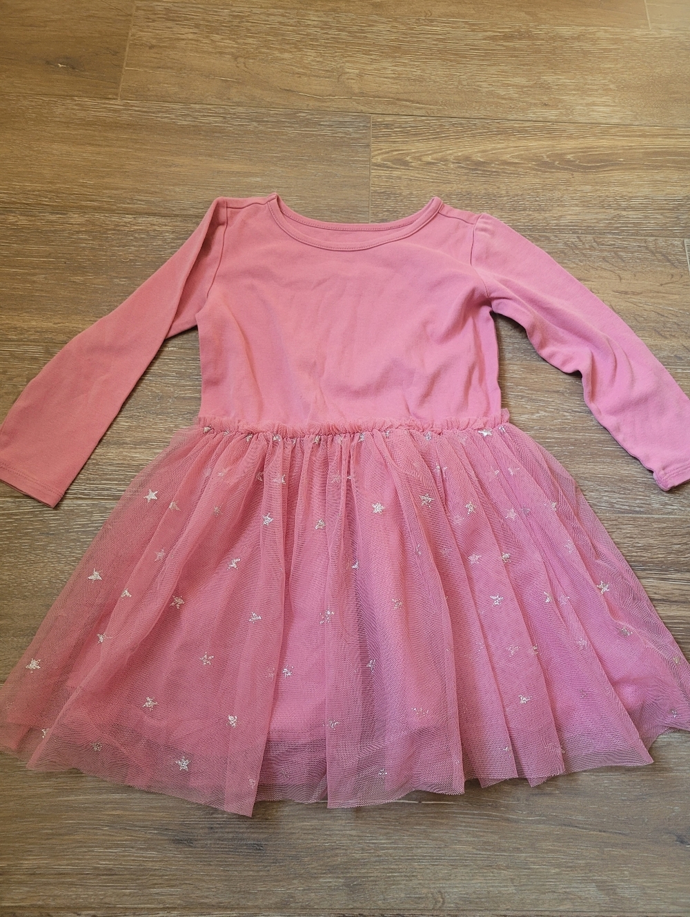 Primary Girls' Longsleeve Pink Dress, Size 4-5